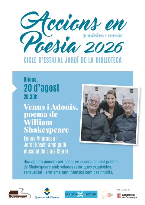 Vila-seca continua amb el cicle Accions en Poesia amb Emma Vilarasau i Jordi Bosch