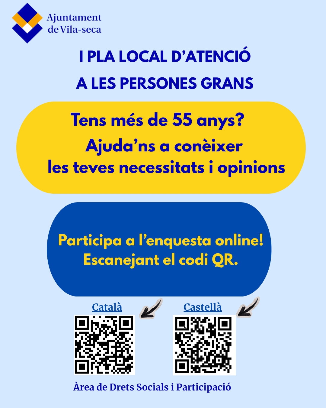 Vila-seca impulsa una enquesta ciutadana per a l’elaboració del I Pla Local per a l’Atenció de les Persones Grans